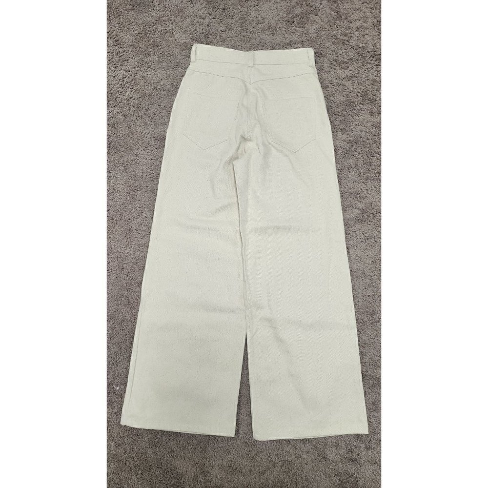NWT Laude the Label Bone High Rise Camp Pant Jeans 0 - Picture 4 of 9